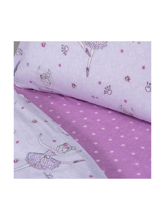 Beauty Home Sheet Set Single from Cotton & Polyester 6182 Purple 170x240cm 3pcs