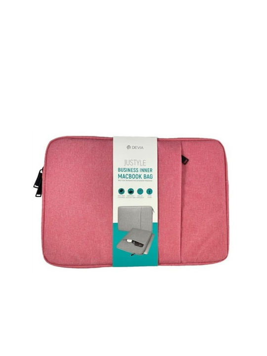Devia Justyle Θήκη για Laptop 14" σε Ροζ χρώμα