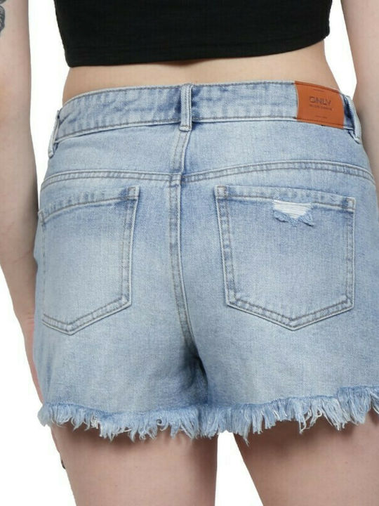 Only Women's Jean Shorts Light Blue Denim