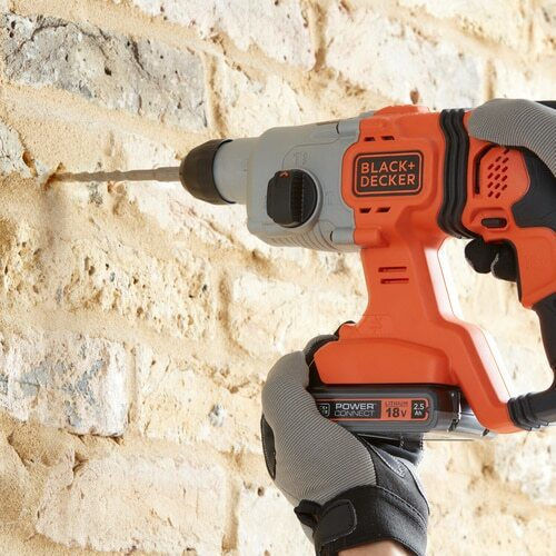 Black & Decker Κρουστικό Σκαπτικό Πιστολέτο Μπαταρίας 18V 2x2.5Ah με Υποδοχή SDS Plus BCD900E2K