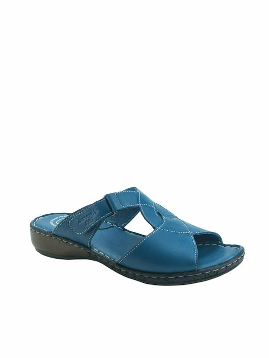 Boxer Damen Flache Sandalen Anatomisch in Blau Farbe