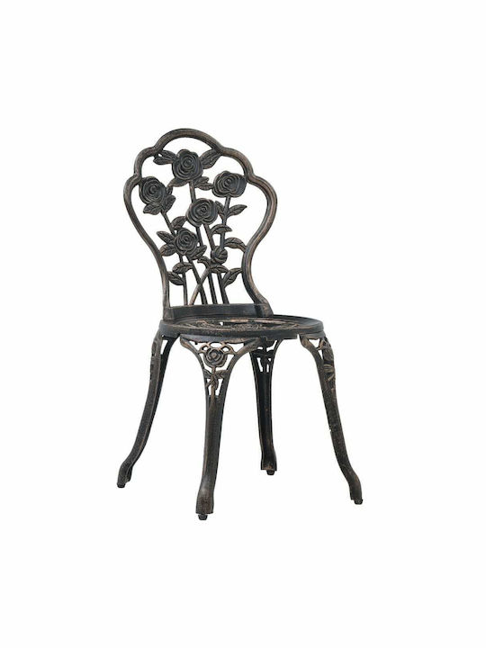 Outdoor Chair Aluminum Bistro Bronze 2pcs 41x49x81.5cm.