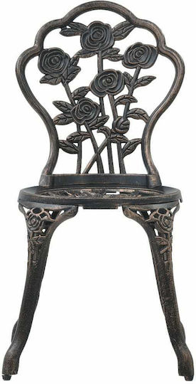 Outdoor Chair Aluminum Bistro Bronze 2pcs 41x49x81.5cm.