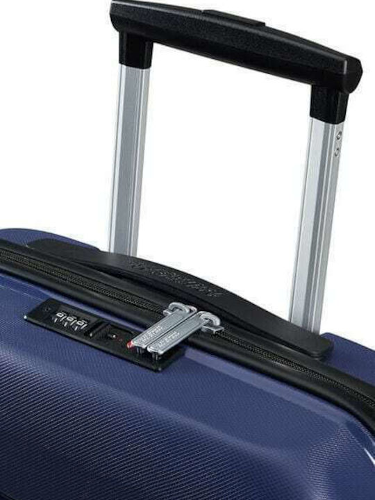 American Tourister Air Move Spinner Cabin Travel Suitcase Hard Blue with 4 Wheels Height 55cm 139254-1552