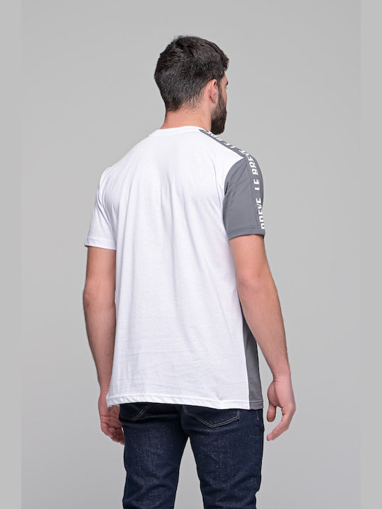 madmext Herren T-Shirt Kurzarm White / Grey