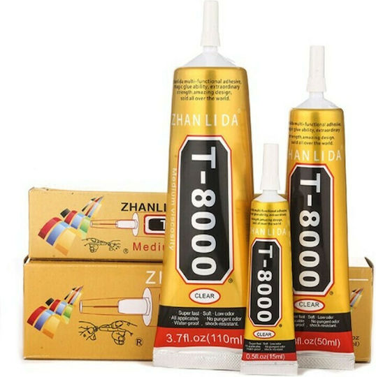 Zhanlida Clear T8000 Κατασκευαστική Κόλλα Διάφανη 50ml