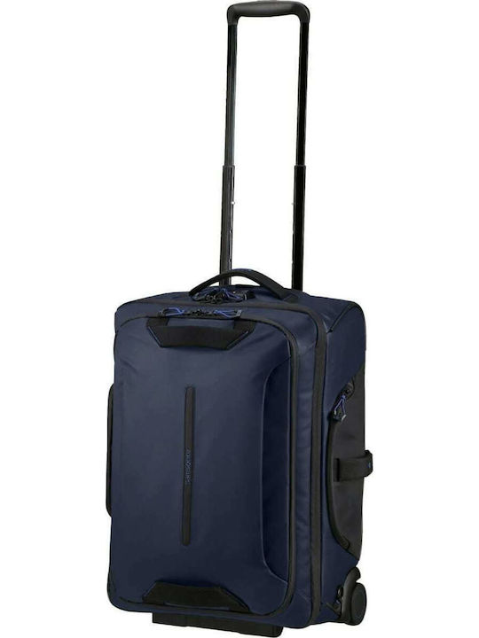 Samsonite Ecodiver Cabin Fabric Navy Blue Suitcase With 4 Wheels Height 55cm