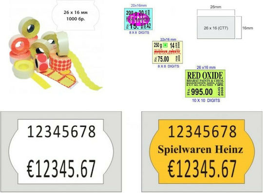 Jolly S16 Mechanical Handheld Label Maker 2 Row in Black Color