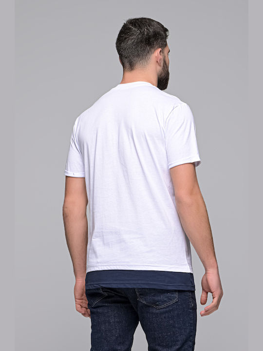 madmext Men's Short Sleeve T-shirt White