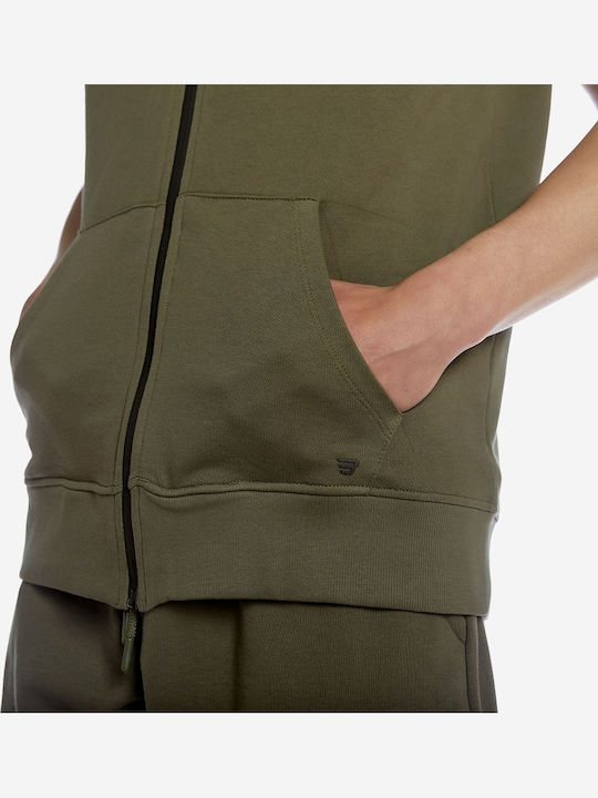 Khaki Hooded Cardigan