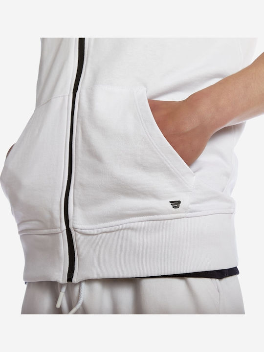 Weißer Kapuzen-Sweatshirt