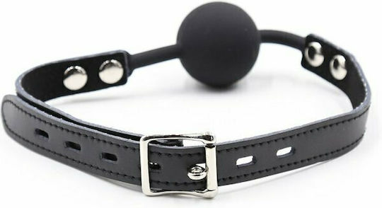 Dream Love OhMama! Fetish Silicone Ball Gag With Leather Belt Gag in Black Color