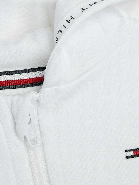 Kids Sweatshirt Cardigan with Hood White