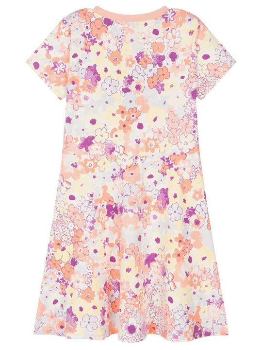 Levi's Rochie pentru Copii Floral Mâneci scurte Roz