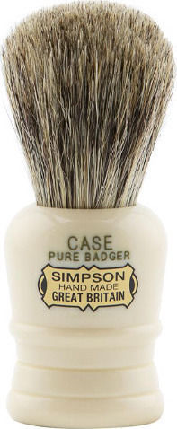 Simpsons Case C1 Best Badger Shaving Brush 19mm White