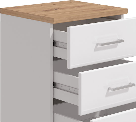 Nachttisch Mondego White Laca 45x40x69cm