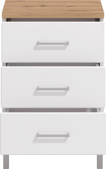 Nachttisch Mondego White Laca 45x40x69cm
