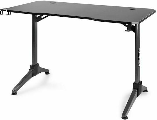 Spielbüro DB20 Holz Schwarz mit Metallbeinen, LED & USB-Anschlüssen 120x60x75cm