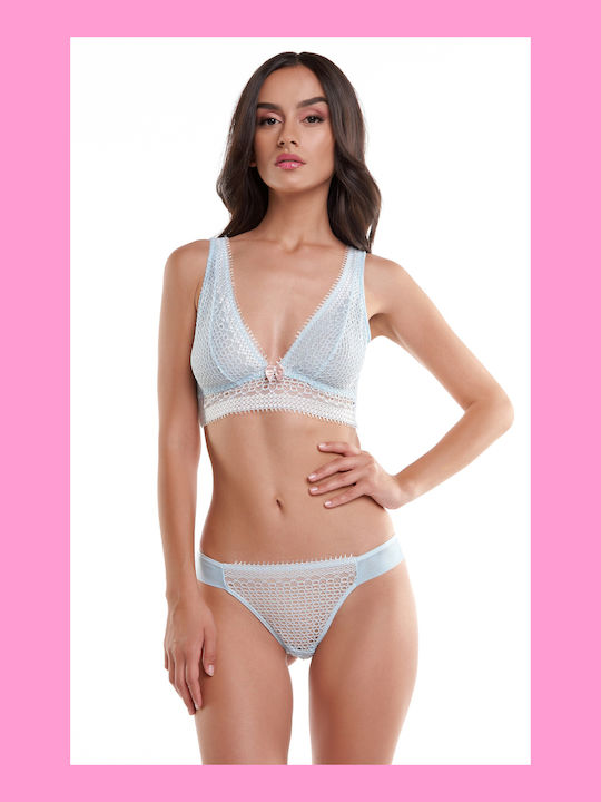 Miss Rosy Women's Bralette Bra Light Blue