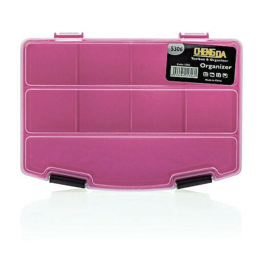 Organizator pentru Compartimentul de Unelte 9 Locuri Roz 19.4x13.5x3.2cm.