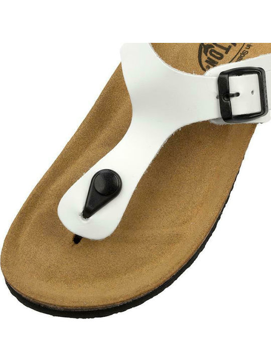 Bolero Leather Women's Flat Sandals Anatomic Rust White
