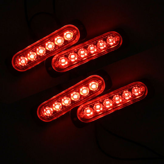Carsun Decorative LED Car Headlight Strip Red Color