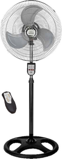 Newest FS45-C Ανεμιστήρας Ορθοστάτης 90W Διαμέτρου 45cm με Τηλεχειριστήριο Μαύρος