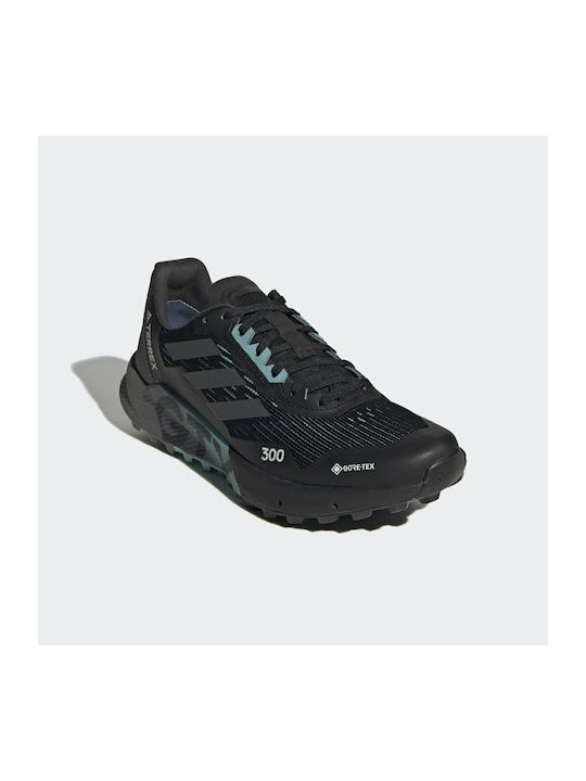 Terrex Agravic Flow 2.0 GTX Sport Shoes Trail Running Waterproof with Gore-Tex Membrane Core Black / Grey Six / Mint Ton