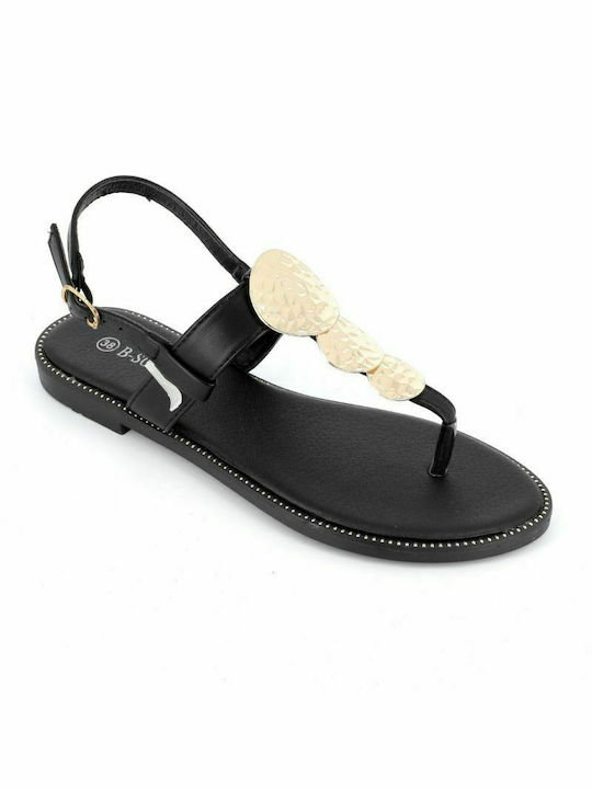 B-Soft Women's Flat Sandals With a strap In Black Colour