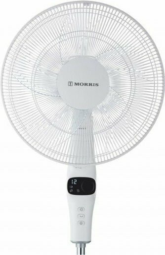 Morris Ventilator Sockel 30W Lüfterdurchmesser 41cm mit Fernbedienung Weiß