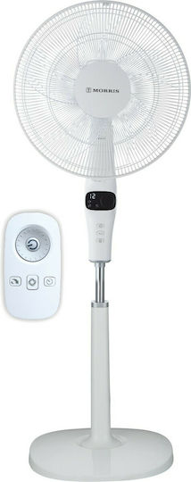 Morris Ventilator Sockel 30W Lüfterdurchmesser 41cm mit Fernbedienung Weiß