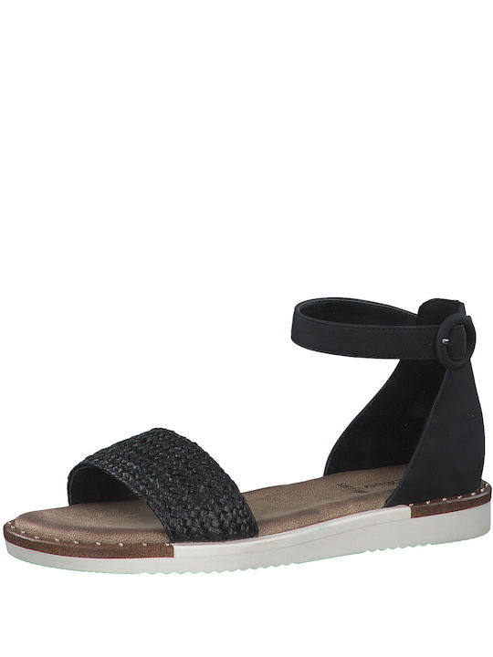 S.Oliver Women's Flat Sandals Anatomic with Strap in Black Color