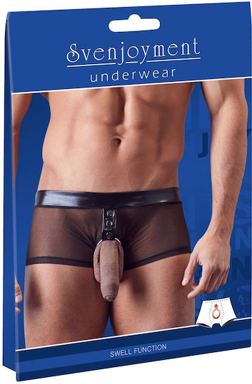 Svenjoyment Underwear Herren Sexy Boxer Hose mit Cock Ring Wetlook & Mesh Black 21321921701