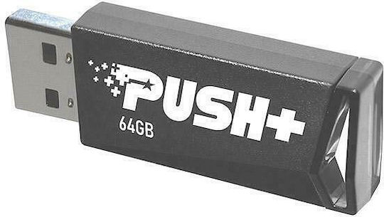 Patriot Push+ 64GB USB 3.2 Stick Μαύρο