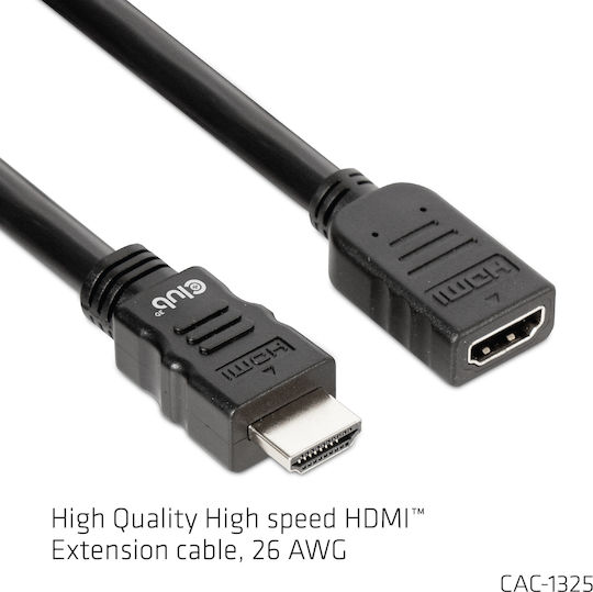 Club3D HDMI 2.0 Premium High Speed 4K 60Hz HDR Cable HDMI male - HDMI female 5m Μαύρο