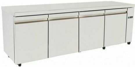 Niki Inox Werkbank-Kühlschrank ohne Kompressor H88xB226xT80cm