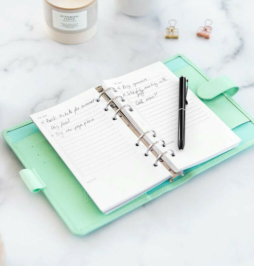 Filofax Personal Rezerve cu Pagini Albe Alb