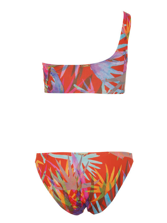 Set Bikini Με Έναν Ώμο Floral