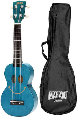 Mahalo U-Smile Series Soprano Ukulele Transparent Blue