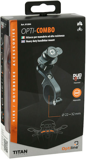 Lampa Titan Series Mount Phone Motorcycle with Clip for Steering Wheel 22-32 mm / 18mm