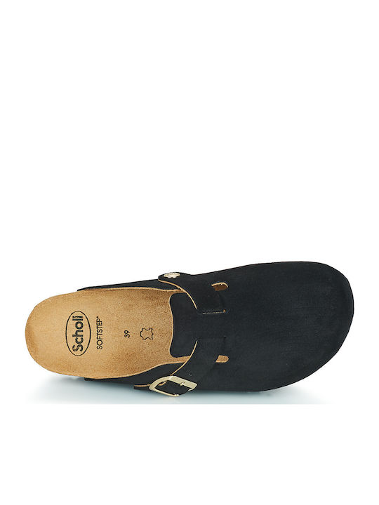Fae Lederne Winter Damen Hausschuhe Schwarze