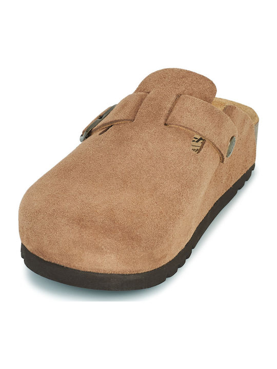 Fae Leather Winter Women's Slippers Brown