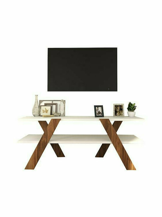 Stand TV KAYSON Cireș / Alb L120xA33,1xÎ45cm