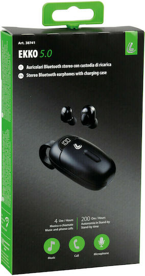 Lampa Ekko 5.0 In-ear Bluetooth Handsfree Căști cu Carcasă de Încărcare Negru