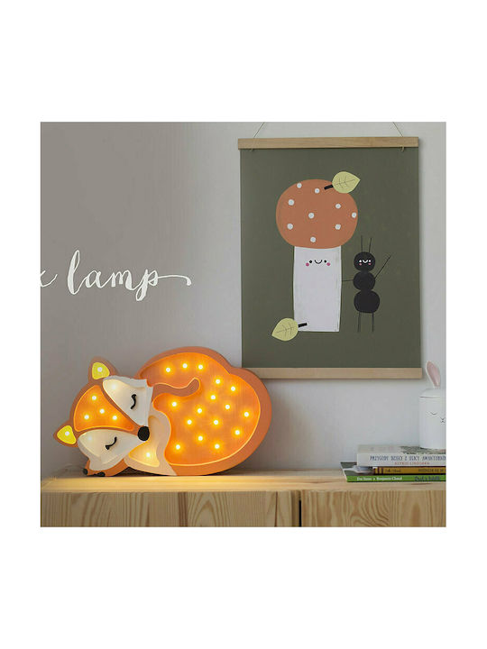 Little Lights Lumini LED Lampă decorativă pentru copii Fox Portocaliu 31x5.5x19εκ.