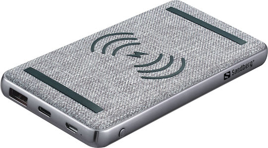 Sandberg 420-61 Power Bank 10000mAh 20W με Θύρα USB-A και Θύρα USB-C Quick Charge 3.0 / Power Delivery Γκρι