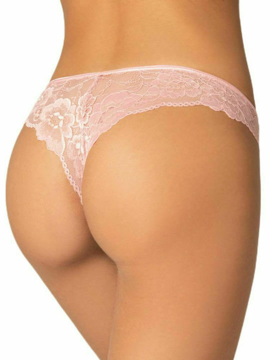 Milena by Paris Cotton Women's Brazil with Lace Pink