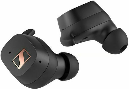 Sennheiser Sport True Wireless In-ear Bluetooth Handsfree Ακουστικά με Αντοχή στον Ιδρώτα και Θήκη Φόρτισης Μαύρα
