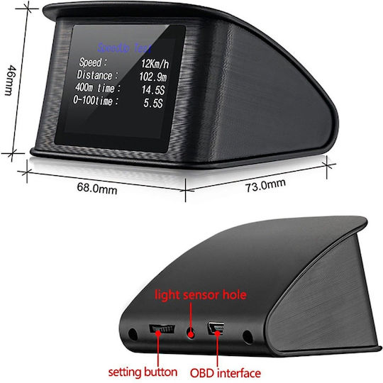 OBD P10 Car Head Up Display and OBD2 Digital Instrument
