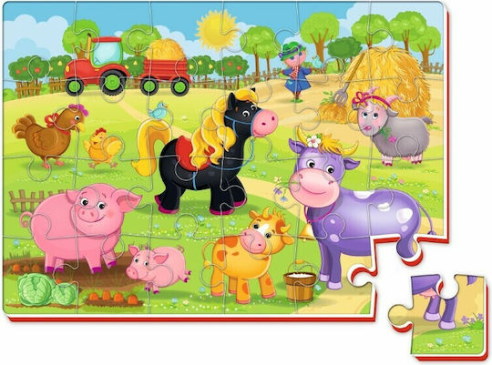 Παιδικό Puzzle Φάρμα για 3+ Ετών 24pcs Roter Kafer